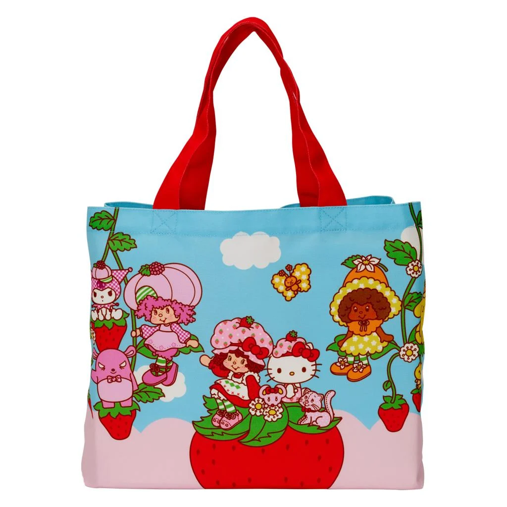 Loungefly Sanrio Hello Kitty & Friends x Strawberry Shortcake Canvas Tote Bag-zoom-1