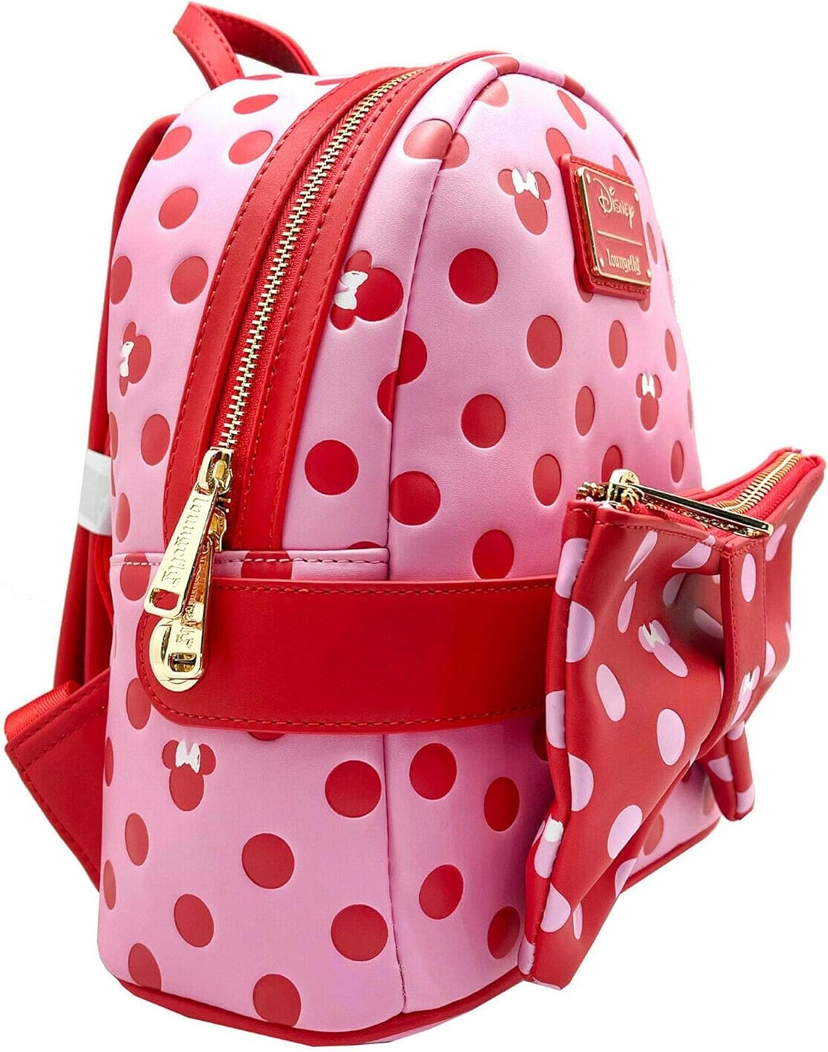 Loungefly Disney Minnie Mouse Pink Bow 2 in 1 Fanny Pack mini backpack-5