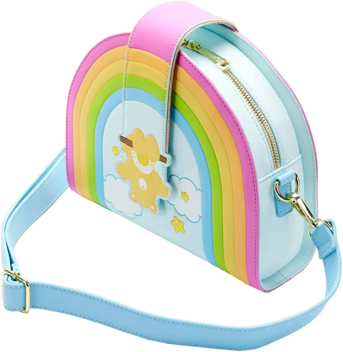 Loungefly Funshine Bear CareBears Rainbow Swing Crossbody Bag Purse Handbag-4
