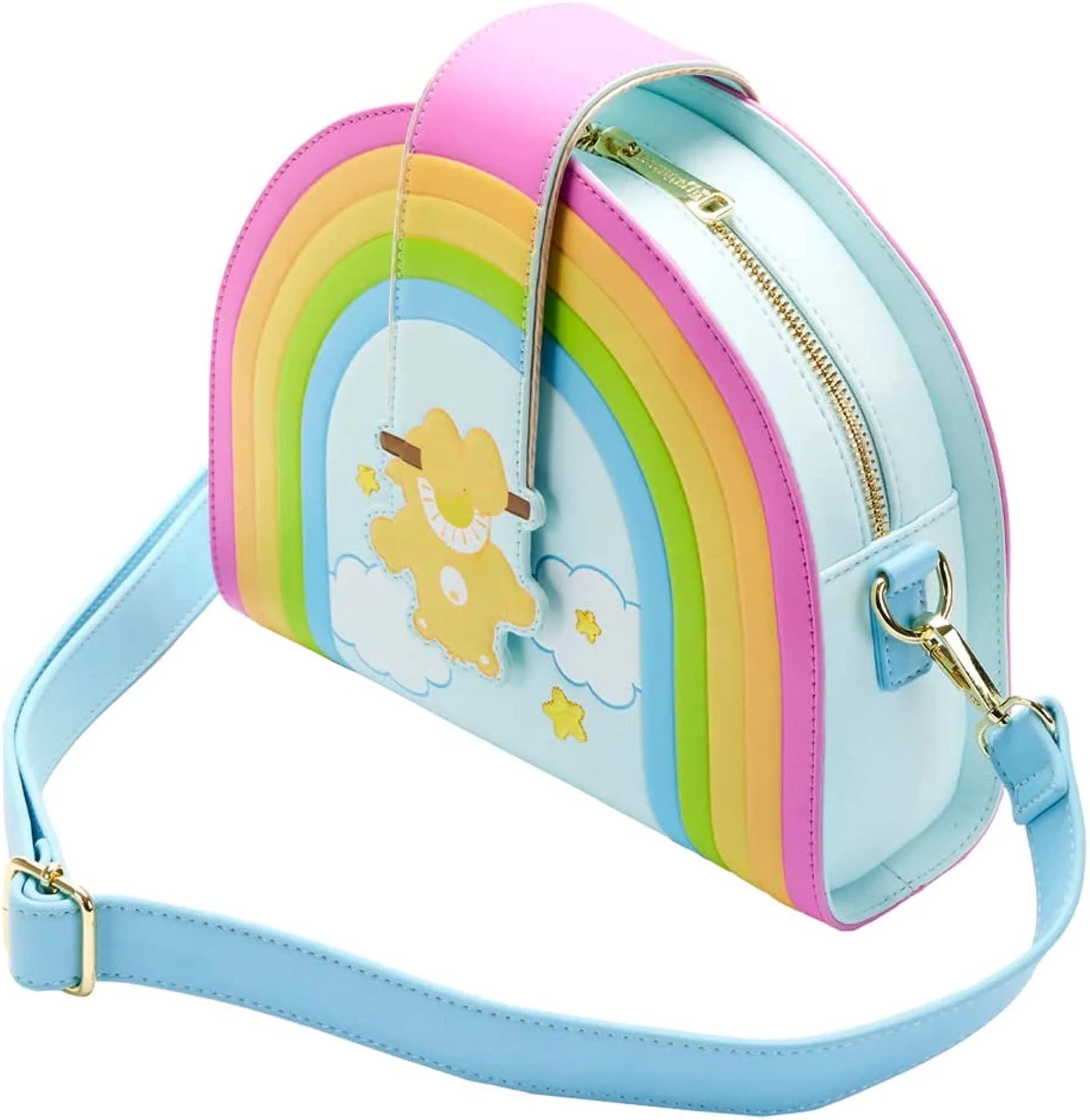 Loungefly Funshine Bear CareBears Rainbow Swing Crossbody Bag Purse Handbag-zoom-4