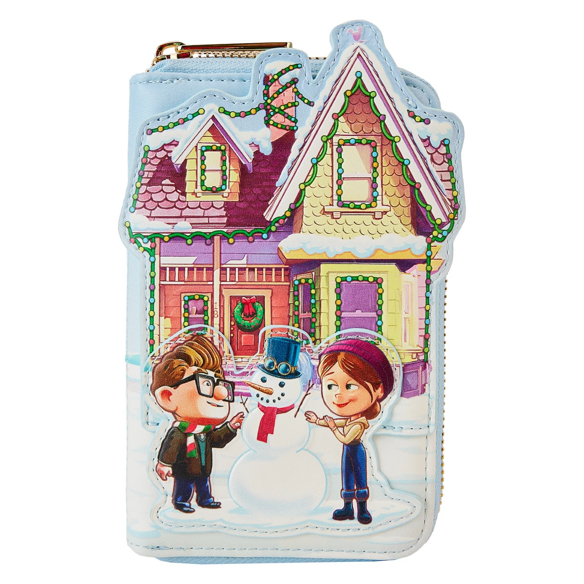 Loungefly Disney Pixar Up House Christmas Lights Zip-Around Wallet