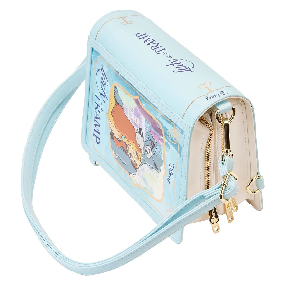 Loungefly Lady and the Tramp Book Convertible Crossbody Bag-zoom-2