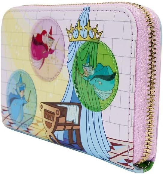 Loungefly Disney Sleeping Beauty Stained Glass Castle Zip-Around Wallet-3