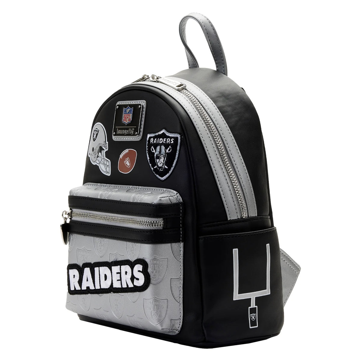 Loungefly NFL Las Vegas Raiders Patches Mini Backpack-2