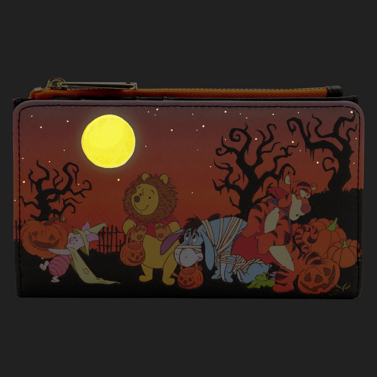 Loungefly Disney Winnie The Pooh Halloween Group Trick Or Treat Flap Wallet-4
