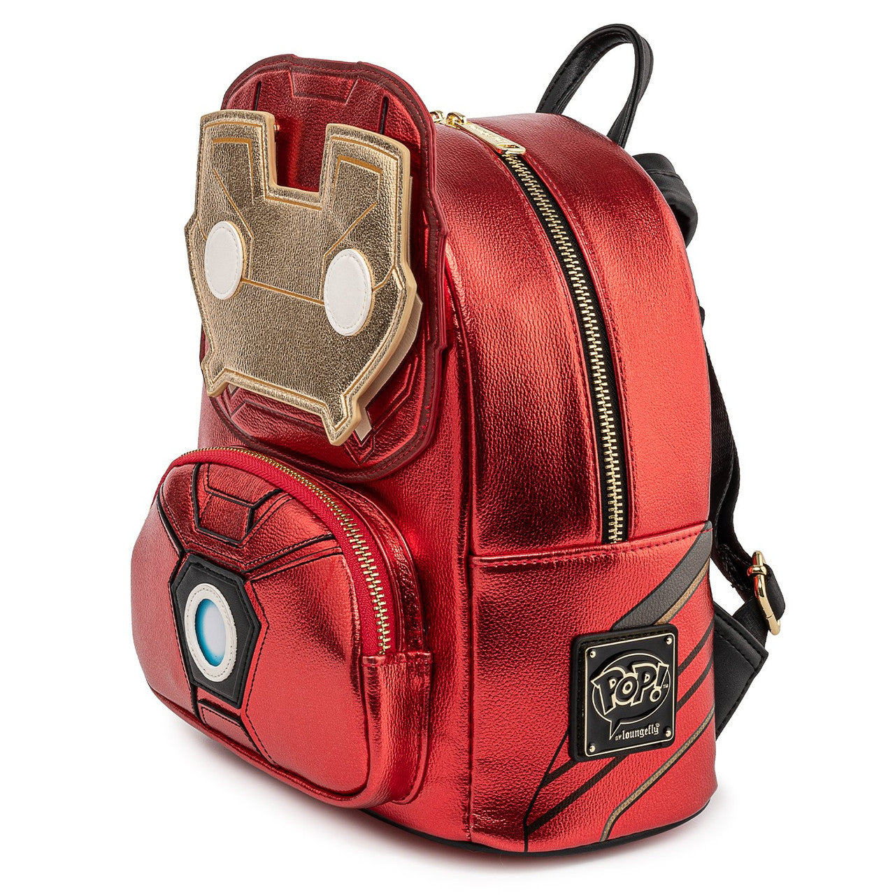 Loungefly Marvel Iron Man Light Up Metallic Leather Mini Backpack