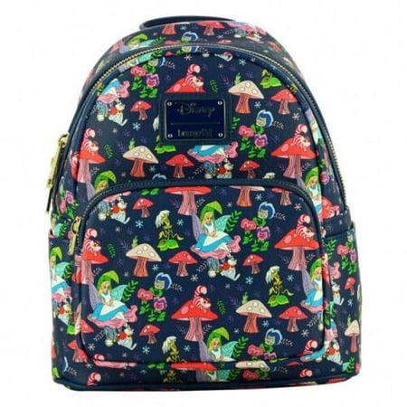 Loungefly Exclusive Disney Alice in Wonderland AOP Mushroom Forest Mini Backpack