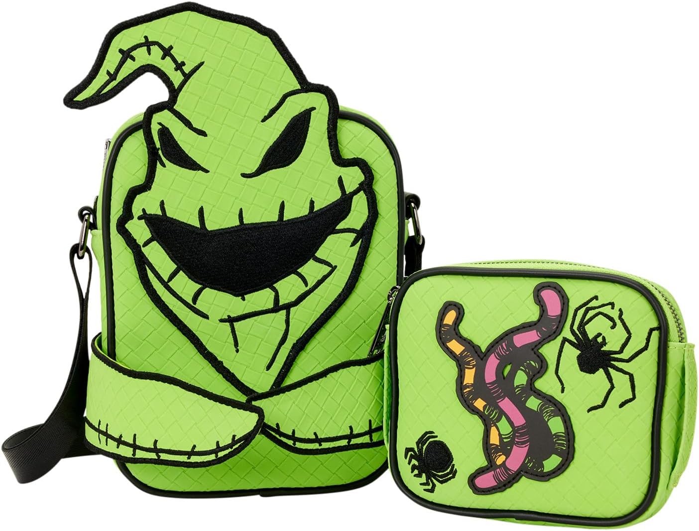 Loungefly Disney The Nightmare Before Christmas Oogie Boogie Glow Crossbuddies Cosplay Crossbody Bag with Coin Bag