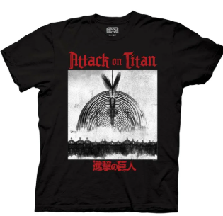 T Shirt Attack on Titan The Rumbling Image with Logo BLK