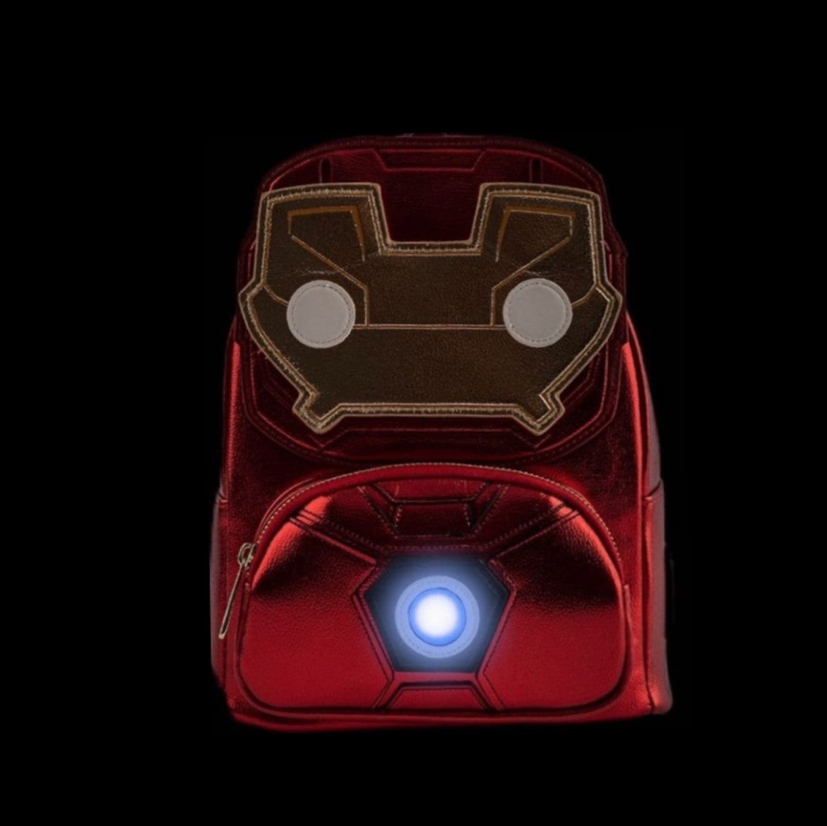 Loungefly Marvel Iron Man Light Up Metallic Leather Mini Backpack-zoom-6