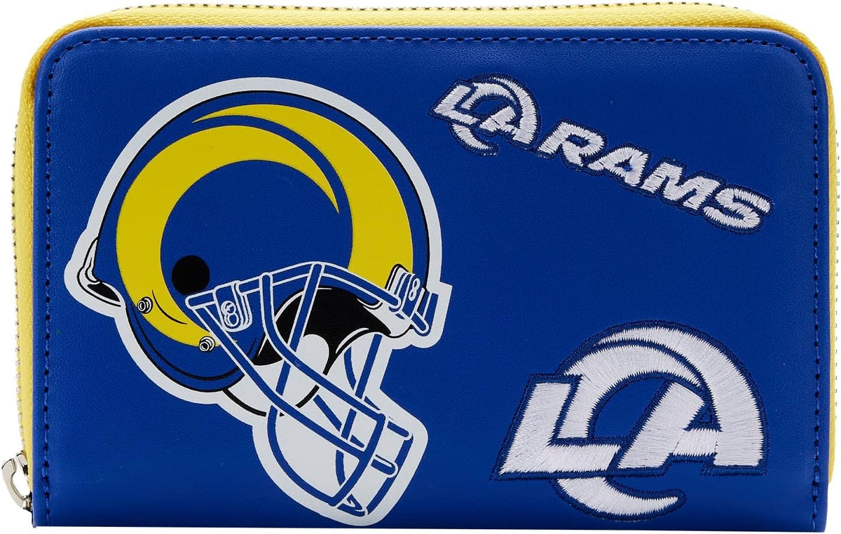 Loungefly NFL Los Angeles Rams Patches Zip-Around Wallet-1