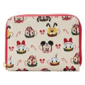 Loungefly Disney Hot Cocoa Mugs AOP Christmas Characters Zip Around Wallet