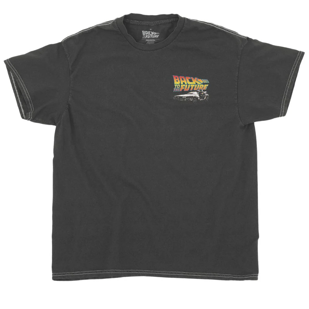 T Shirt Back to the Future Vintage Poster Pigment T-Shirt-3