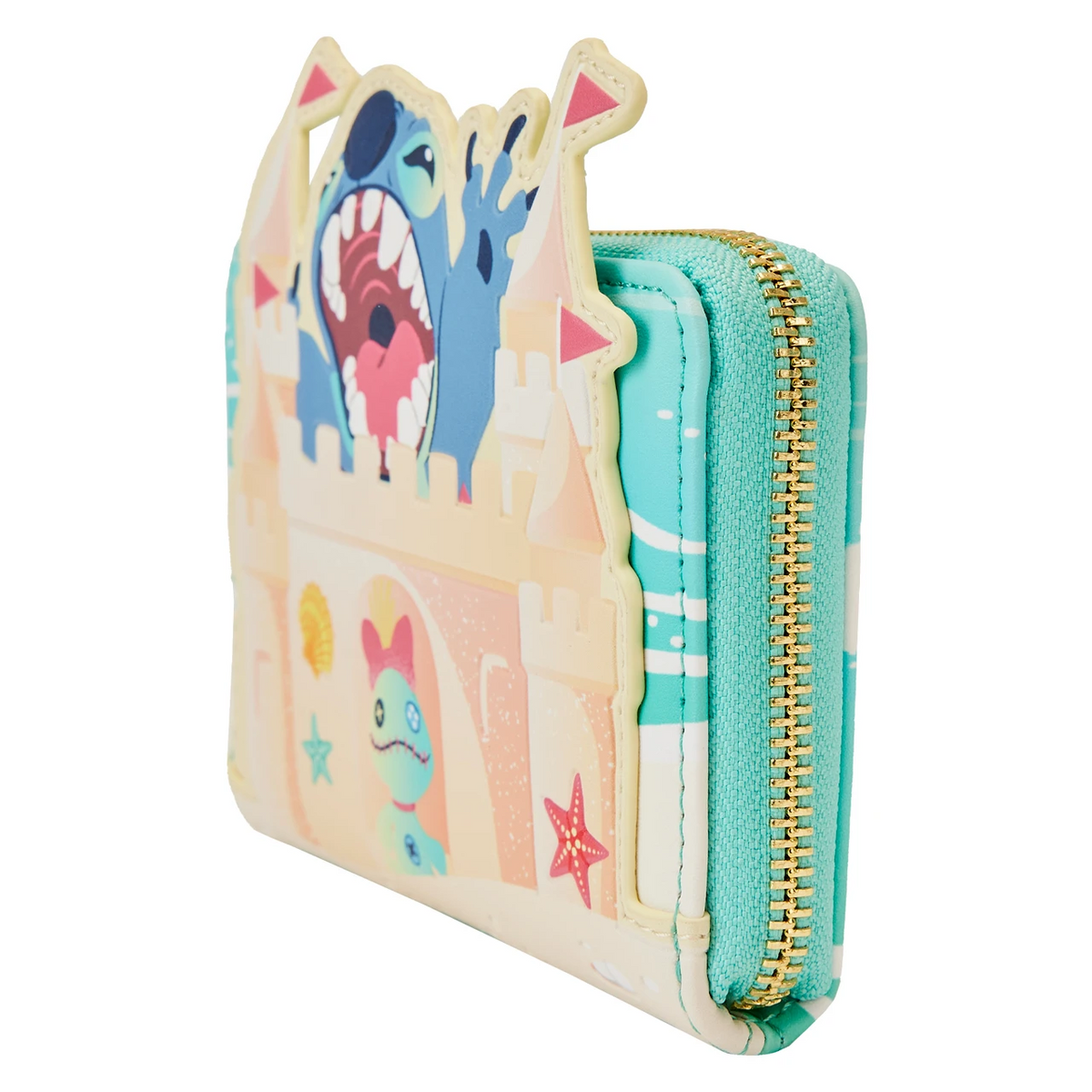 Loungefly Lilo & Stitch Sandcastle Beach Surprise Stitch Zip-Around Wallet-2