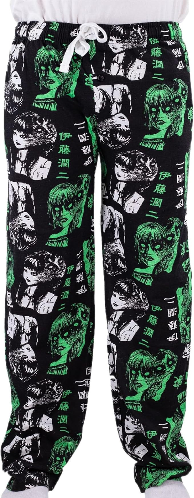Junji Ito Men’s Lounge Pajama Pants I am Tomie Kawakami Kanji Horror Manga All Over Print-1