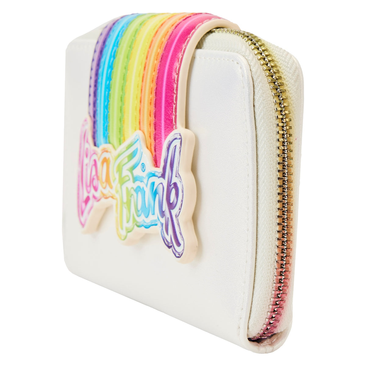 Loungefly Lisa Frank Rainbow Logo Pearlescent Zip Around Wallet-zoom-4