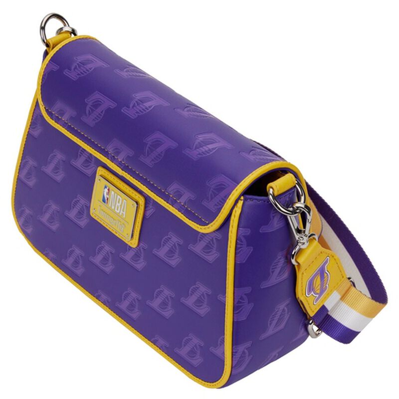 Loungefly NBA Los Angeles Lakers Debossed Logo Crossbody Purse-6