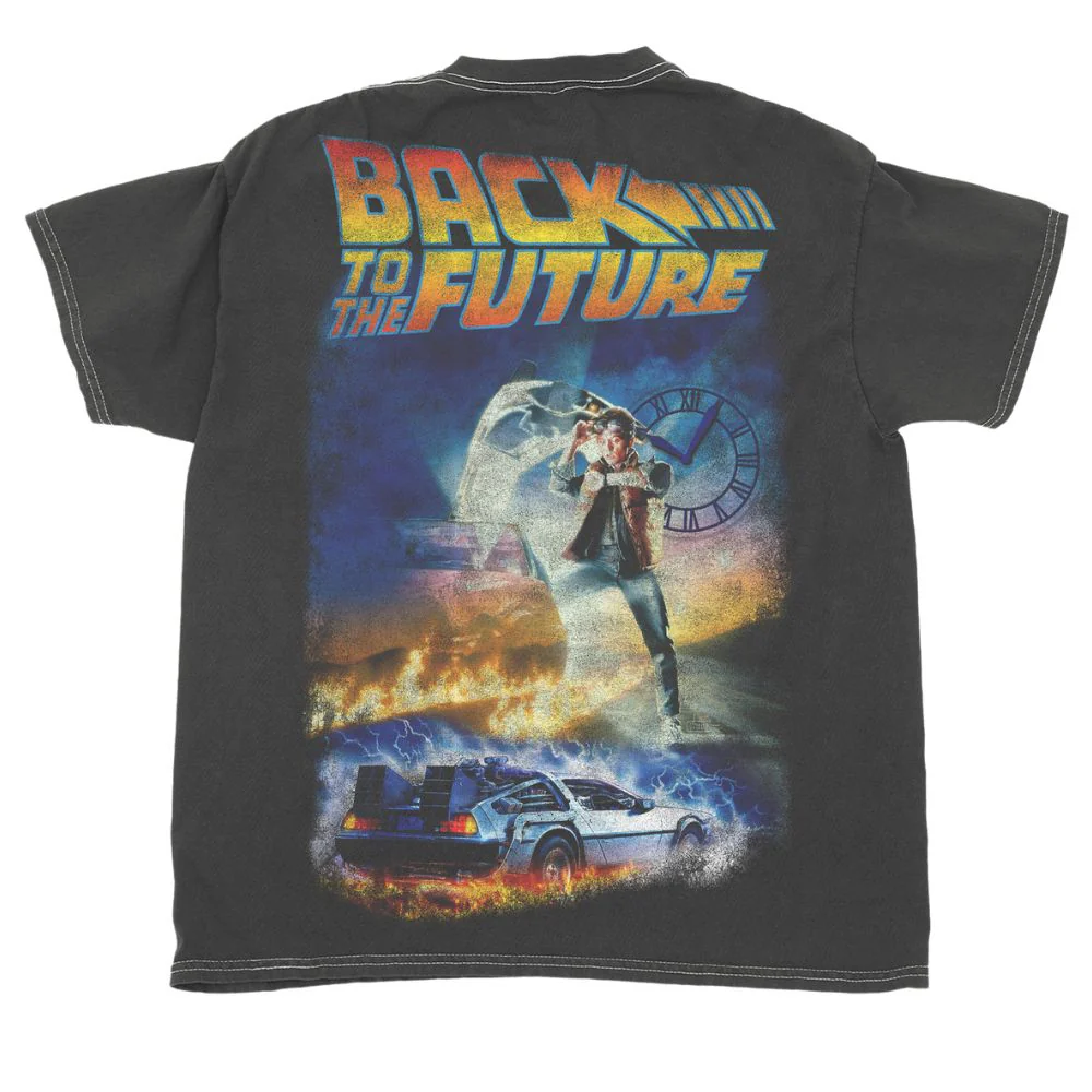 T Shirt Back to the Future Vintage Poster Pigment T-Shirt-zoom-2
