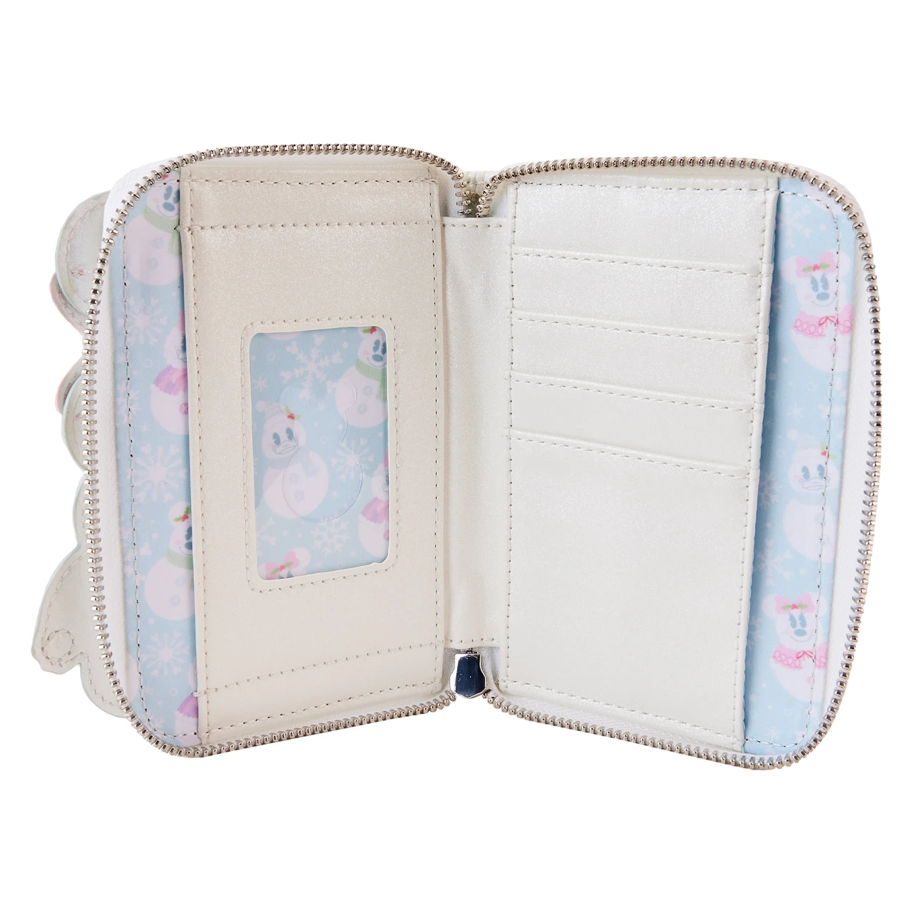Loungefly Disney Mickey and Minnie Pastel Snowman Zip-Around Wallet