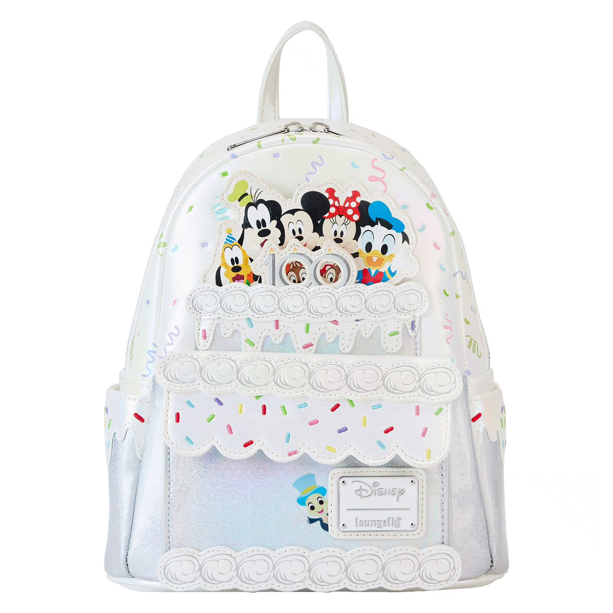 Loungefly Mini Backpack 100 Years Disney Celebration Cake Pattern  White-zoom-7