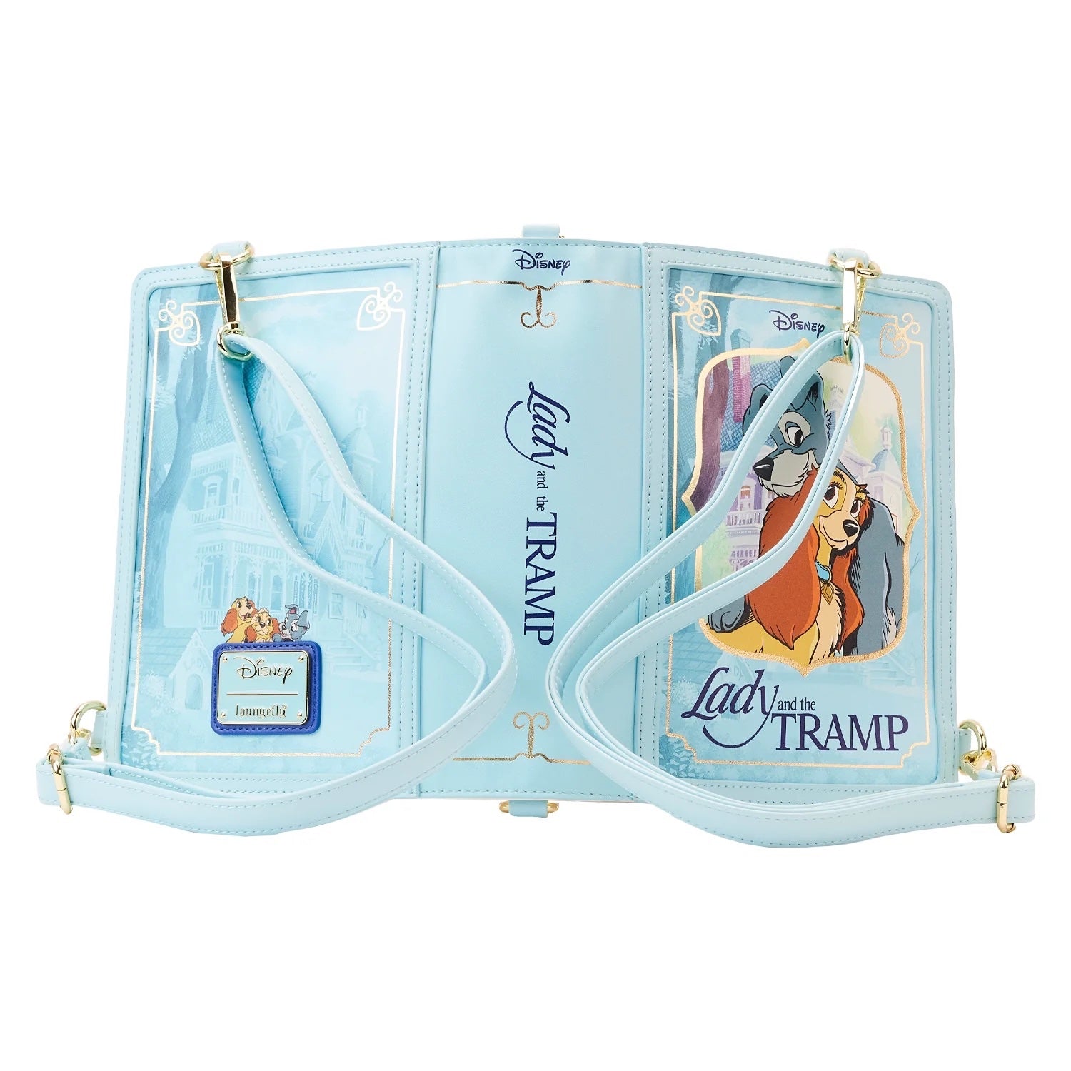 Loungefly Lady and the Tramp Book Convertible Crossbody Bag-zoom-7