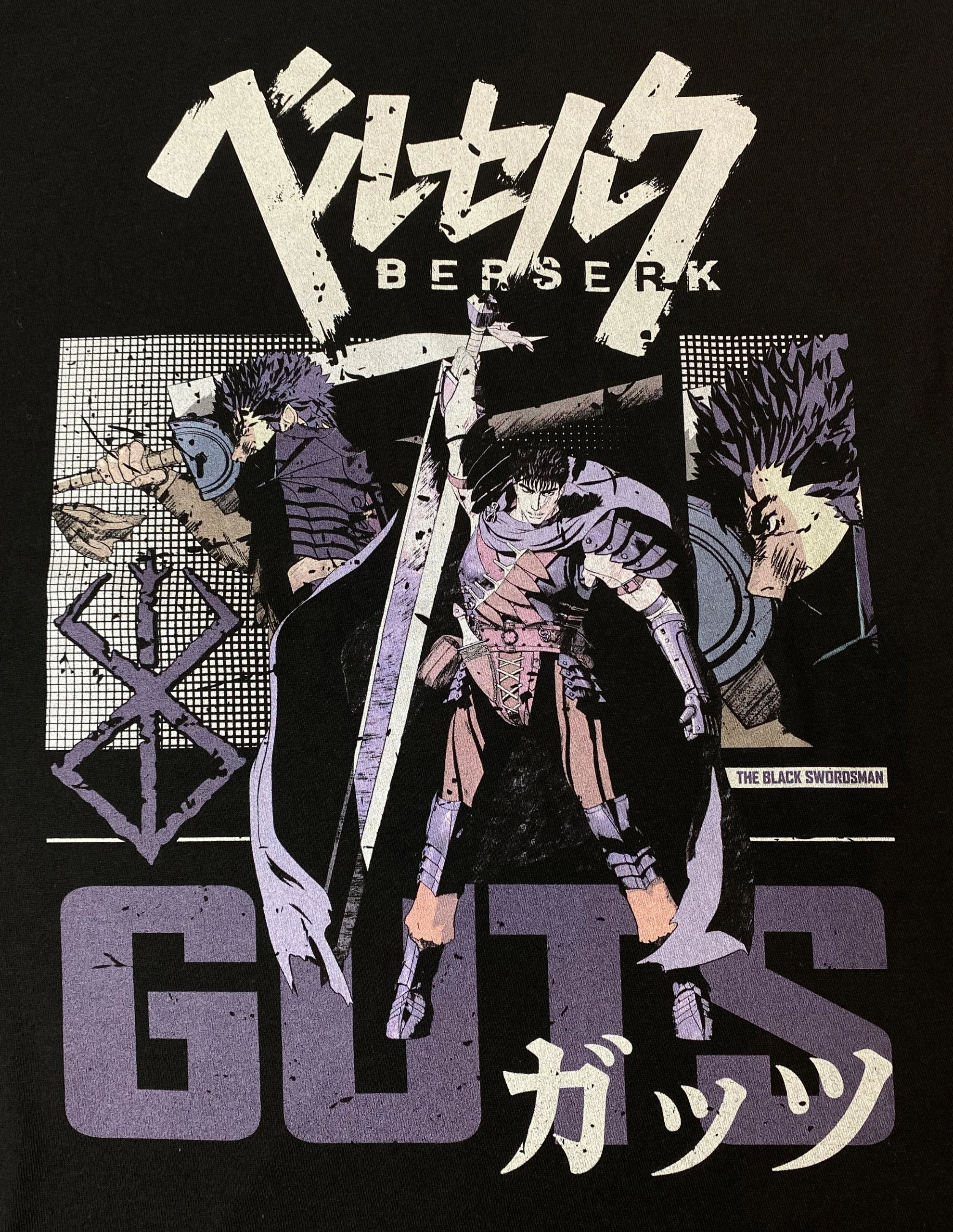 T Shirt Berserk Guts Slick Squad Kanji BLK-zoom-4