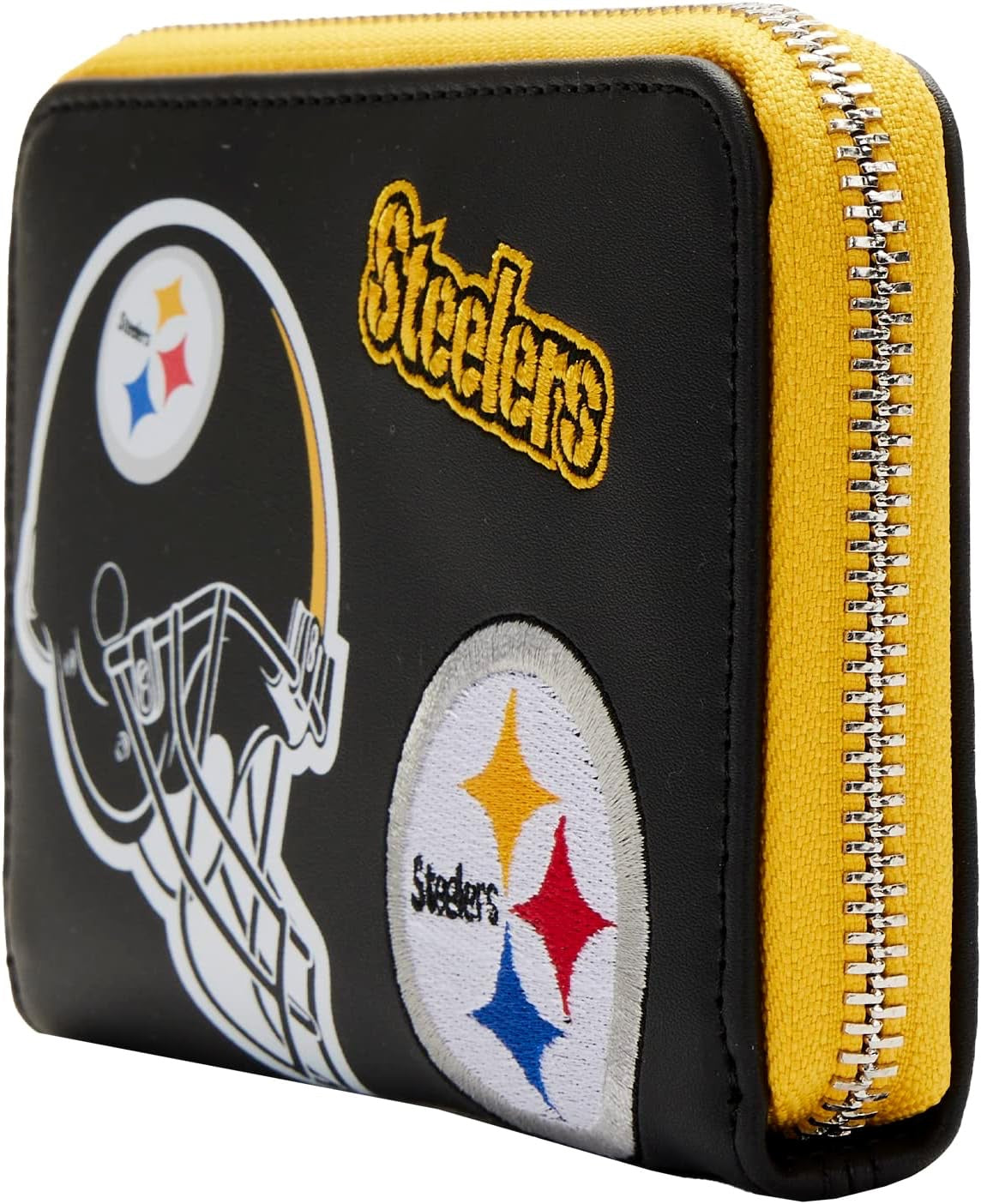 Loungefly NFL Pittsburg Steelers Patches Zip-Around Wallet-zoom-2