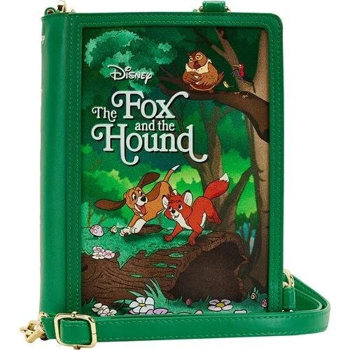 Loungefly Disney Classic Books Fox and the Hound Convertible Crossbody Backpack-zoom-1