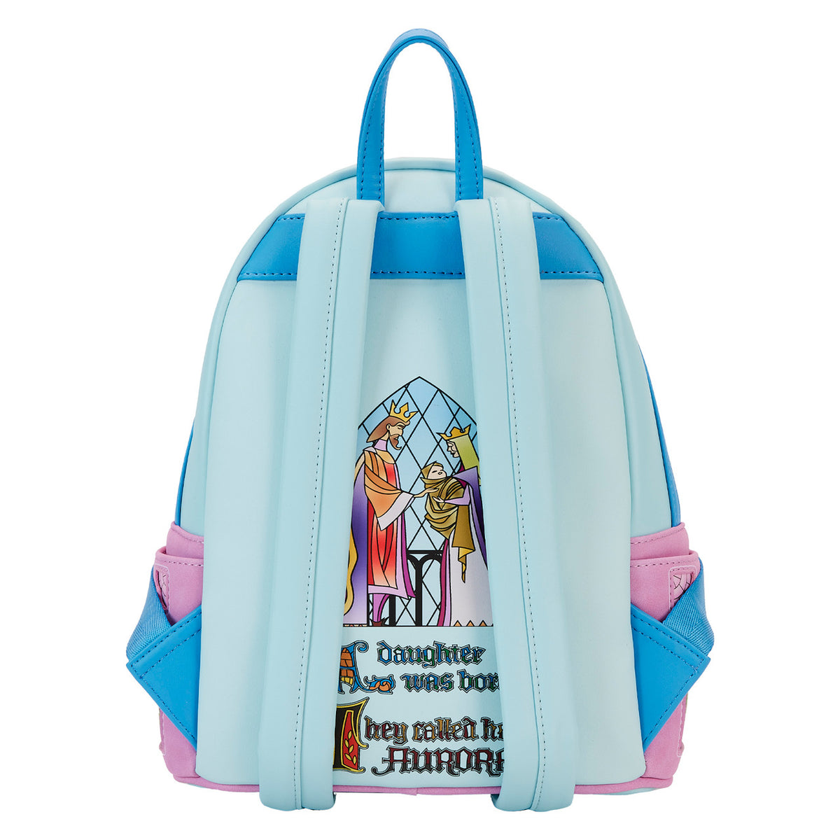 Loungefly Sleeping Beauty Castle Three Good Fairies Stained Glass Mini Backpack