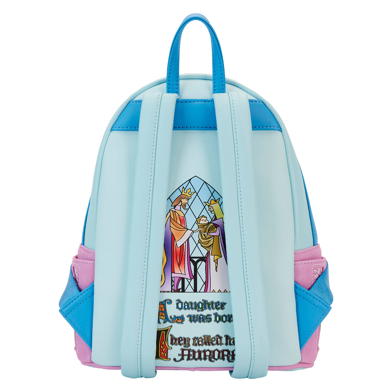 Loungefly Sleeping Beauty Castle Three Good Fairies Stained Glass Mini Backpack