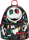Loungefly Disney The Nightmare Before Christmas Jack Wrapped In Lights Light Up Glow Mini Backpack