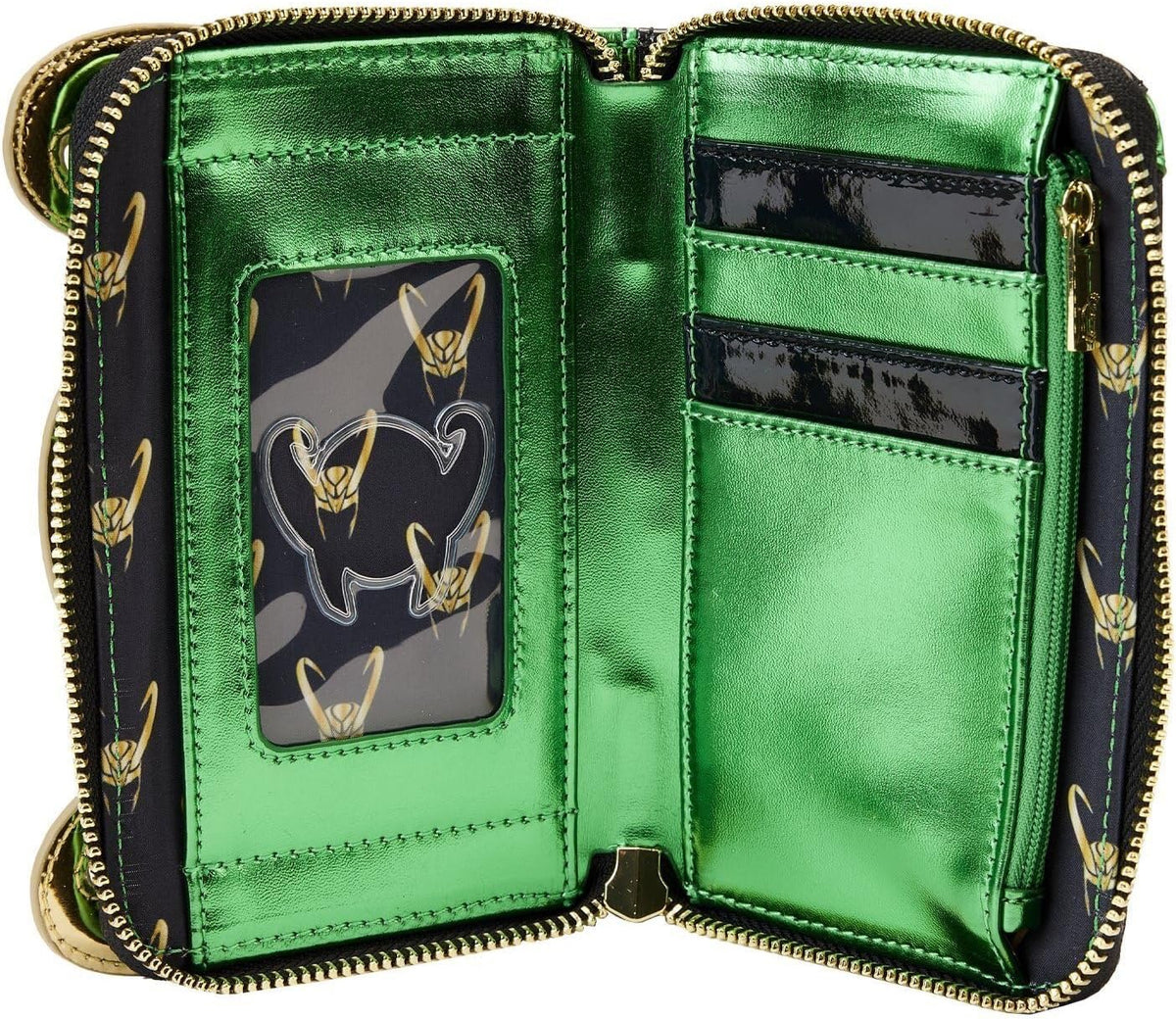 Loungefly Marvel Shine Loki Zip-Around Wallet-3