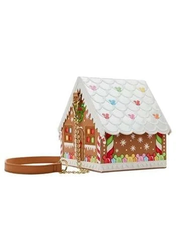 Loungefly Stitch Shoppe Minnie Gingerbread House Crossbody-zoom-1