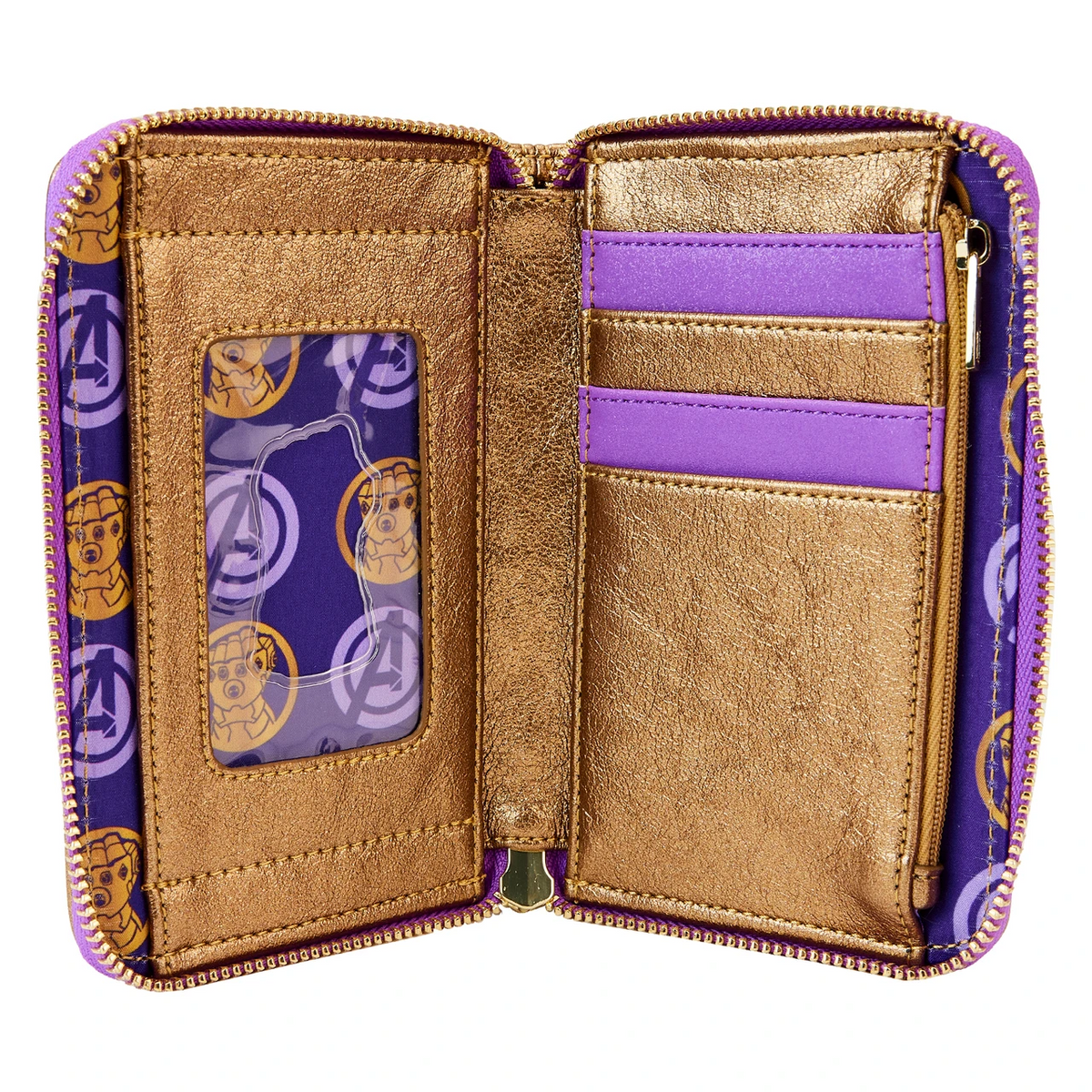 Loungefly Marvel Shine Avengers Thanos Gauntlet Zip-Around Wallet-zoom-4