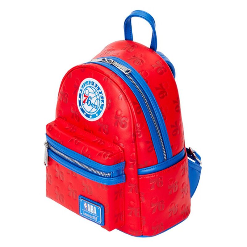 Loungefly NBA Philadelphia 76ers Debossed Logo Mini Backpack-zoom-3