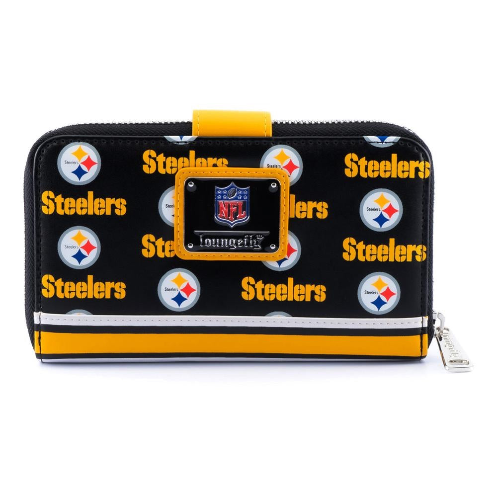 Loungefly NFL Pittsburgh Steelers Logo AOP Bifold Wallet-2