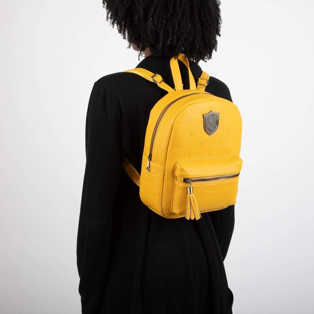 Harry Potter Hogwarts Hufflepuff Faux Leather Mini Backpack-6