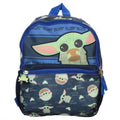 Kids Mini Star Wars Mandalorian 11 inch Mini Backpack with Grogu Diecut Patch & Toss Print