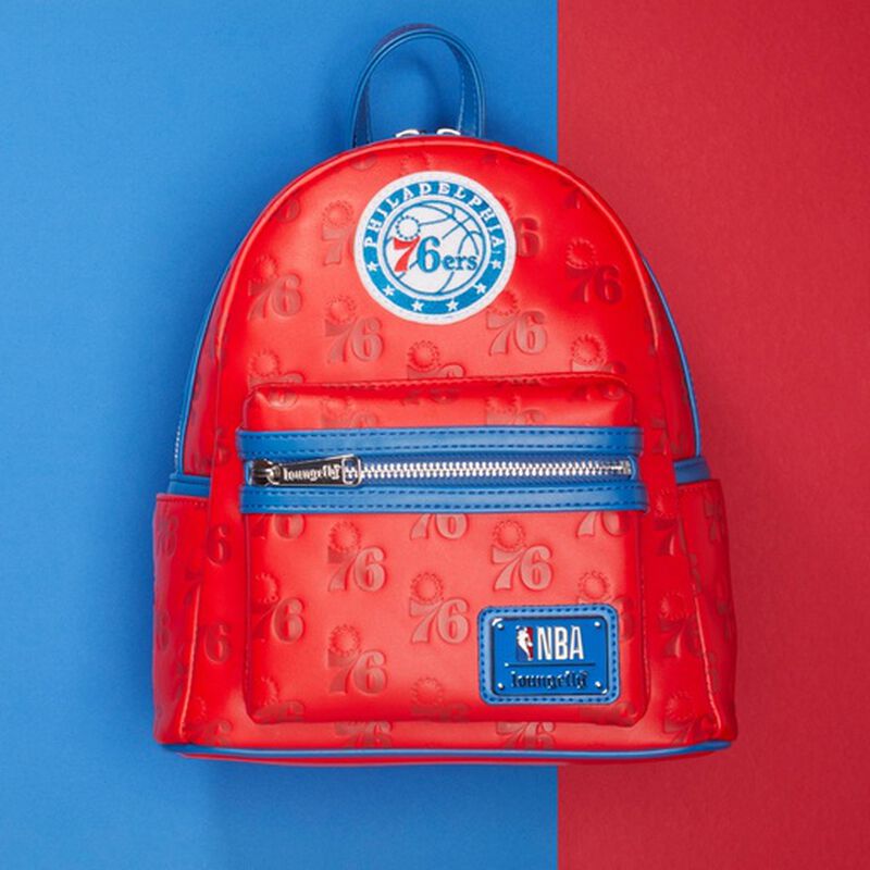 Loungefly NBA Philadelphia 76ers Debossed Logo Mini Backpack-6
