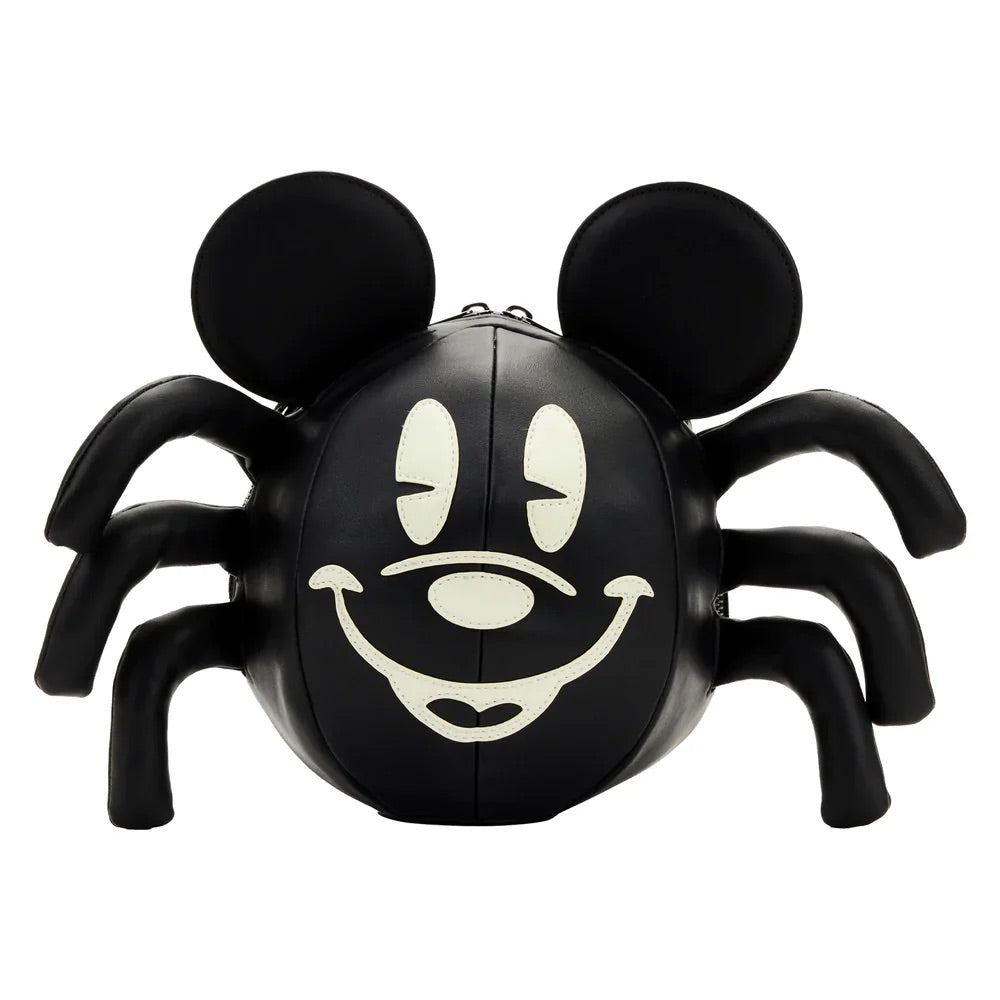 Loungefly Black Mickey Mouse Glow-in-the-Dark Spider Crossbody Bag-zoom-7