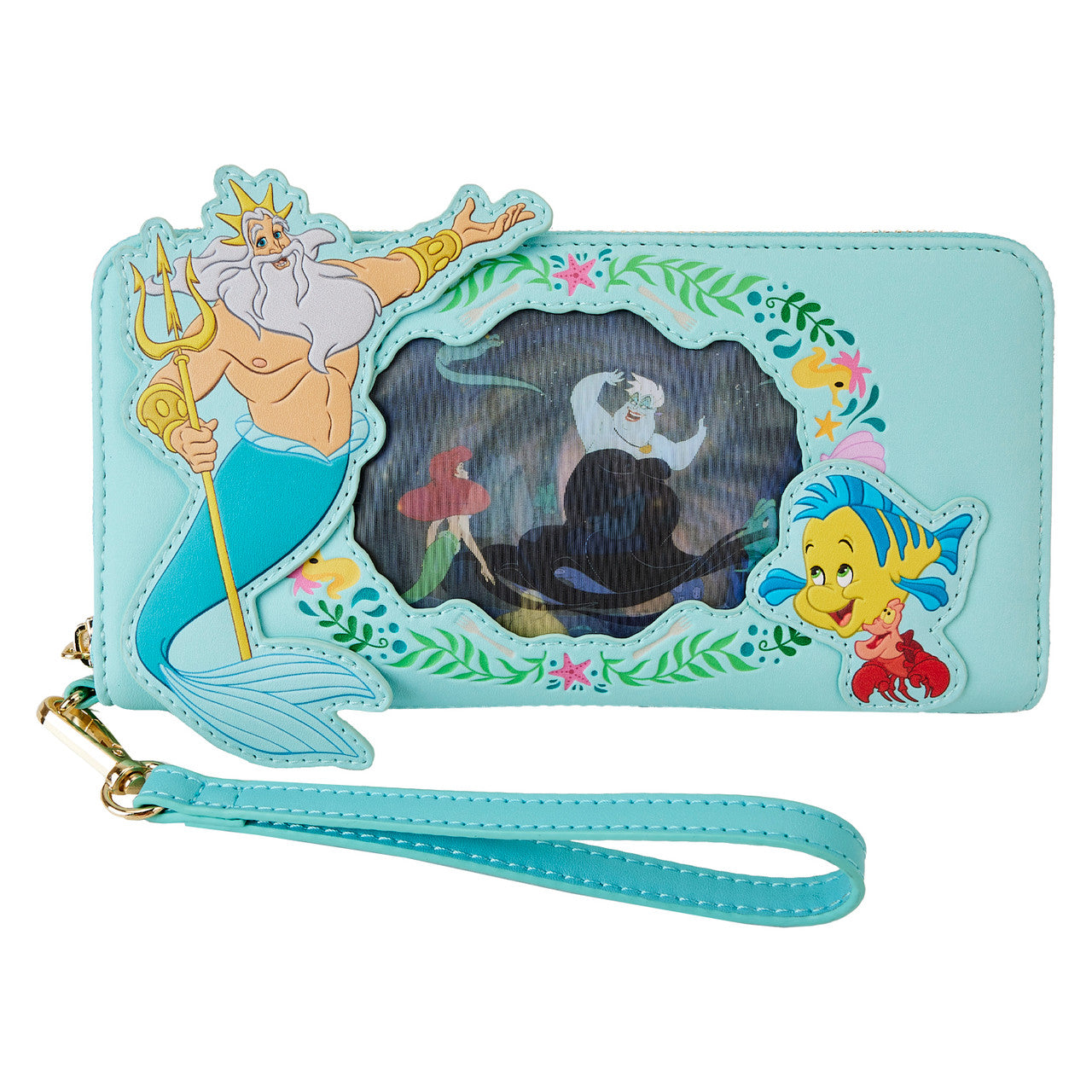 Loungefly The Little Mermaid Lenticular Zip-Around Wristlet Wallet-4