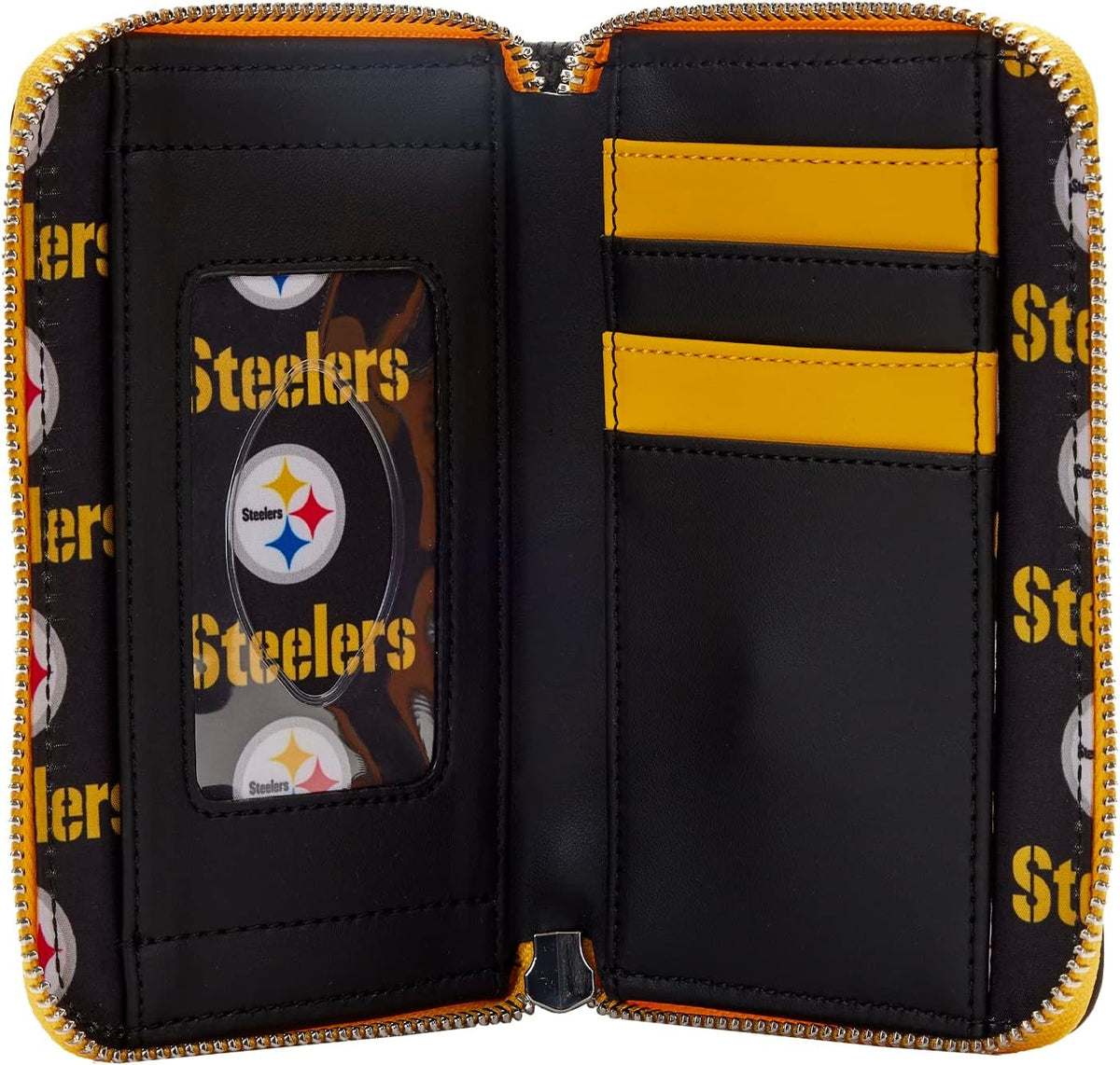 Loungefly NFL Pittsburg Steelers Patches Zip-Around Wallet-zoom-4