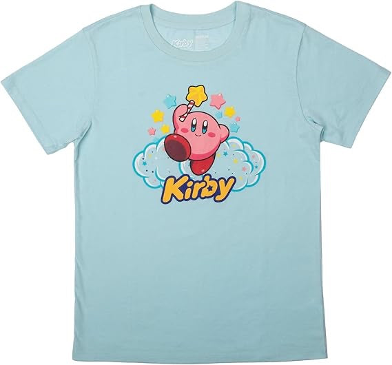 Kirby Sleepwear Set with Short Sleeve Tee Shirt and Cozy Sleep Pants for Adults-3