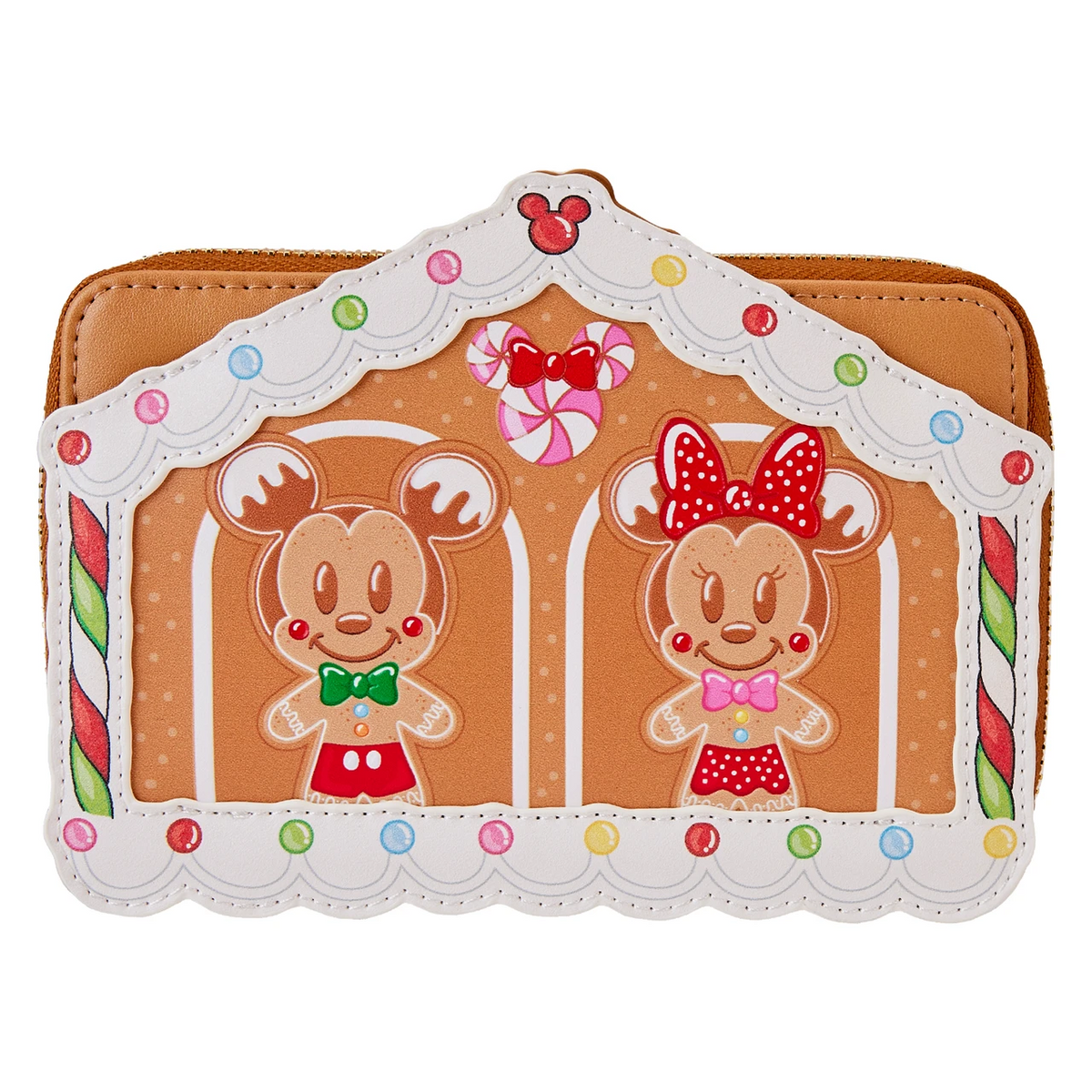 Loungefly Disney Mickey and Friends Gingerbread House Zip-Around Wallet
