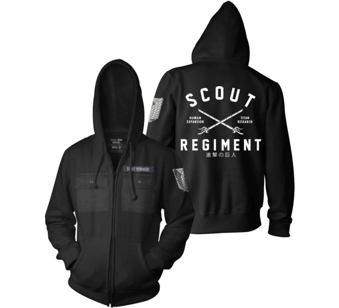Attack on Titan Scout Regiment Military Zip Hoodie-1