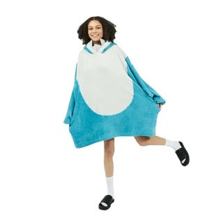 Hooded Blanket Shark Blue long sleeve hooded blanket