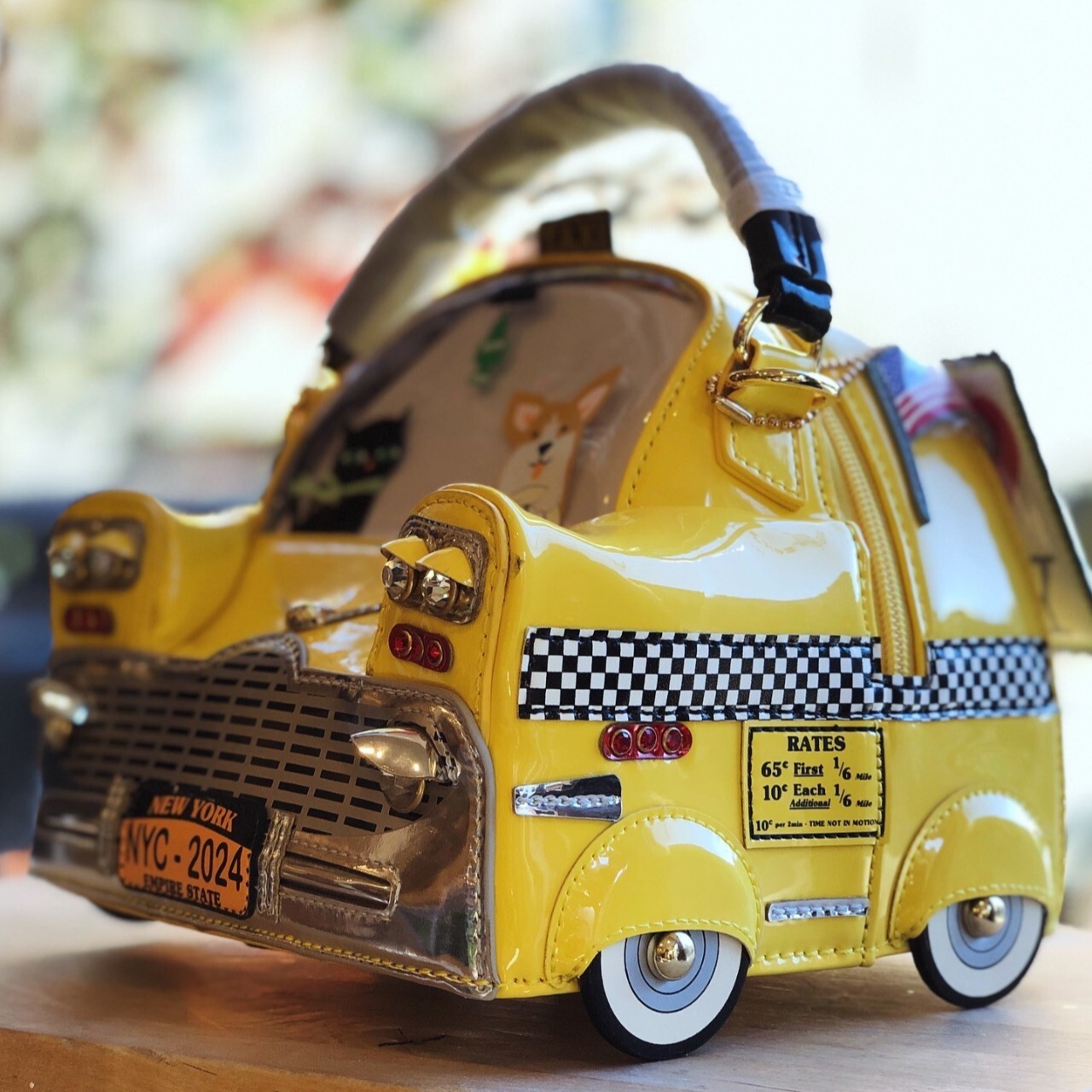 Vendula London New York City Cats & Corgis Taxi Grab Bag-zoom-5