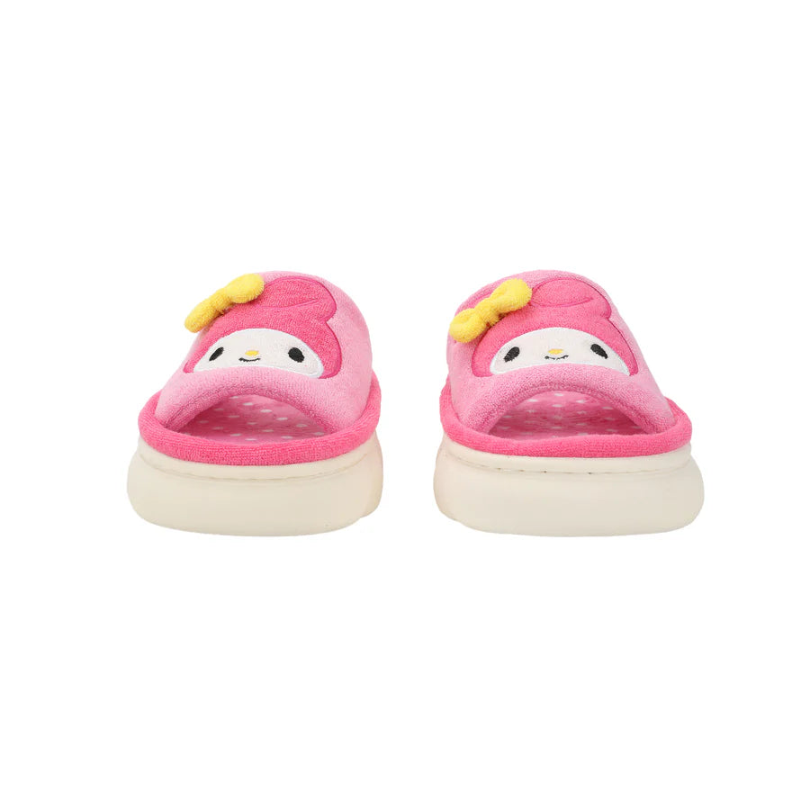 Sanrio My Melody 3D character Face Art Women's Pink open toed slide slippers-6
