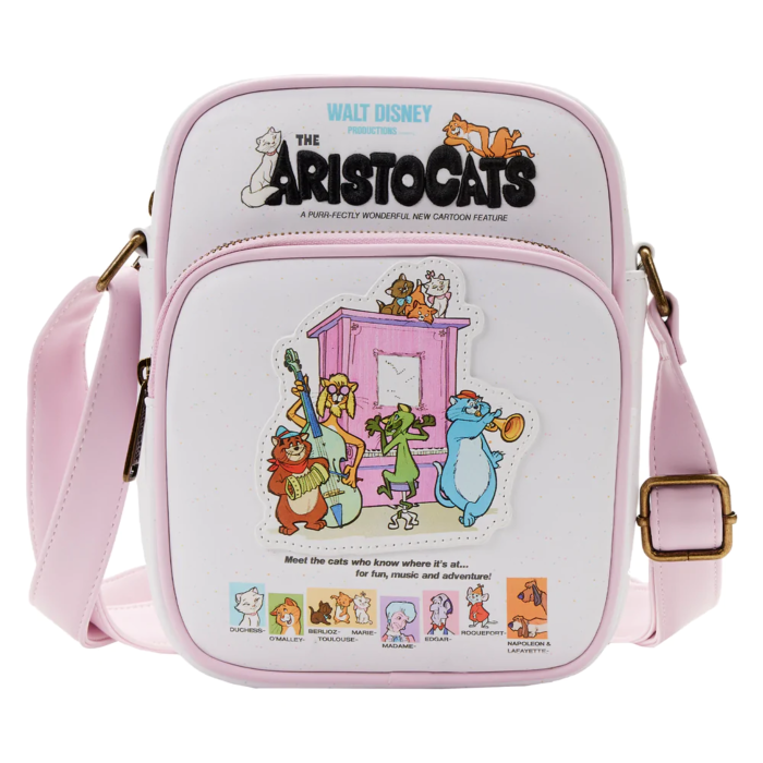 Loungefly Pink The Aristocats Poster Crossbody Bag-zoom-1