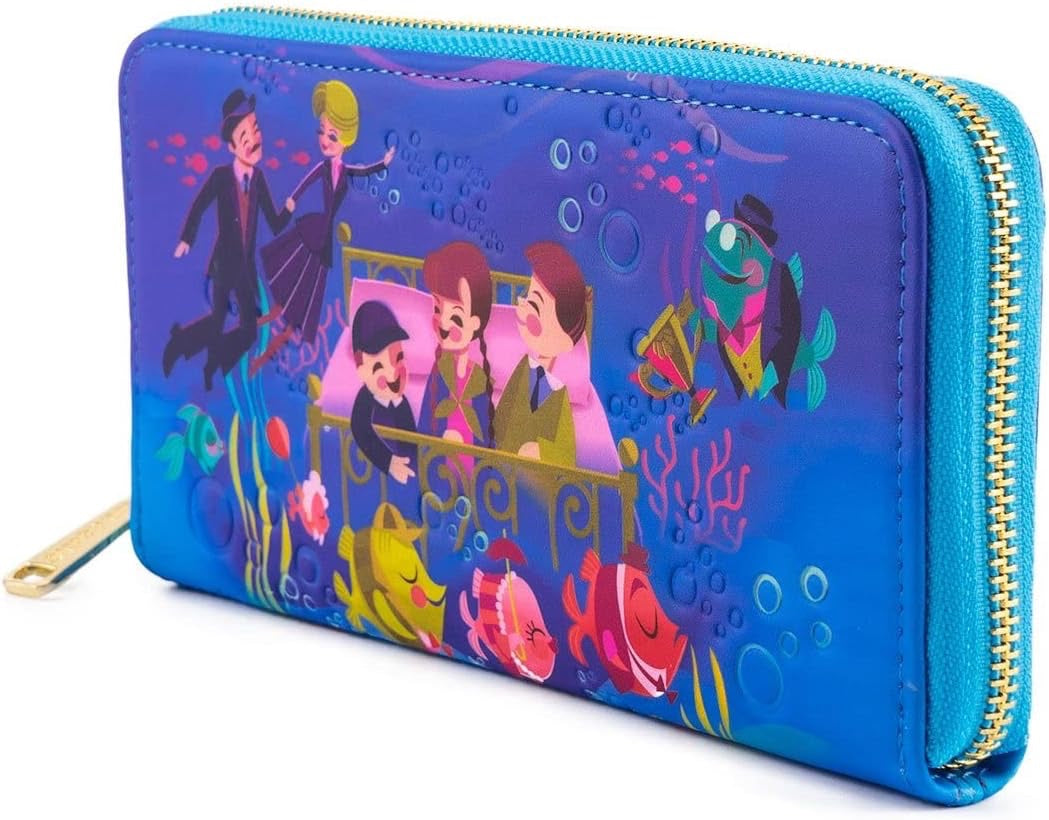 Loungefly Disney Bedknobs & Broomsticks Underwater Zip-Around Wallet